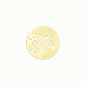Cancer Zodiac Gold Vermeil Pendant - by Claurete Jewelry at Claurete.com
