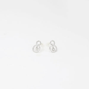 Twirl Goujon Silver Earrings - by Claurete Jewelry at Claurete.com