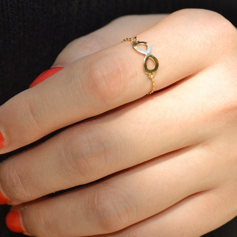 Infinity Catena Gold Ring - by Claurete Jewelry at Claurete.com