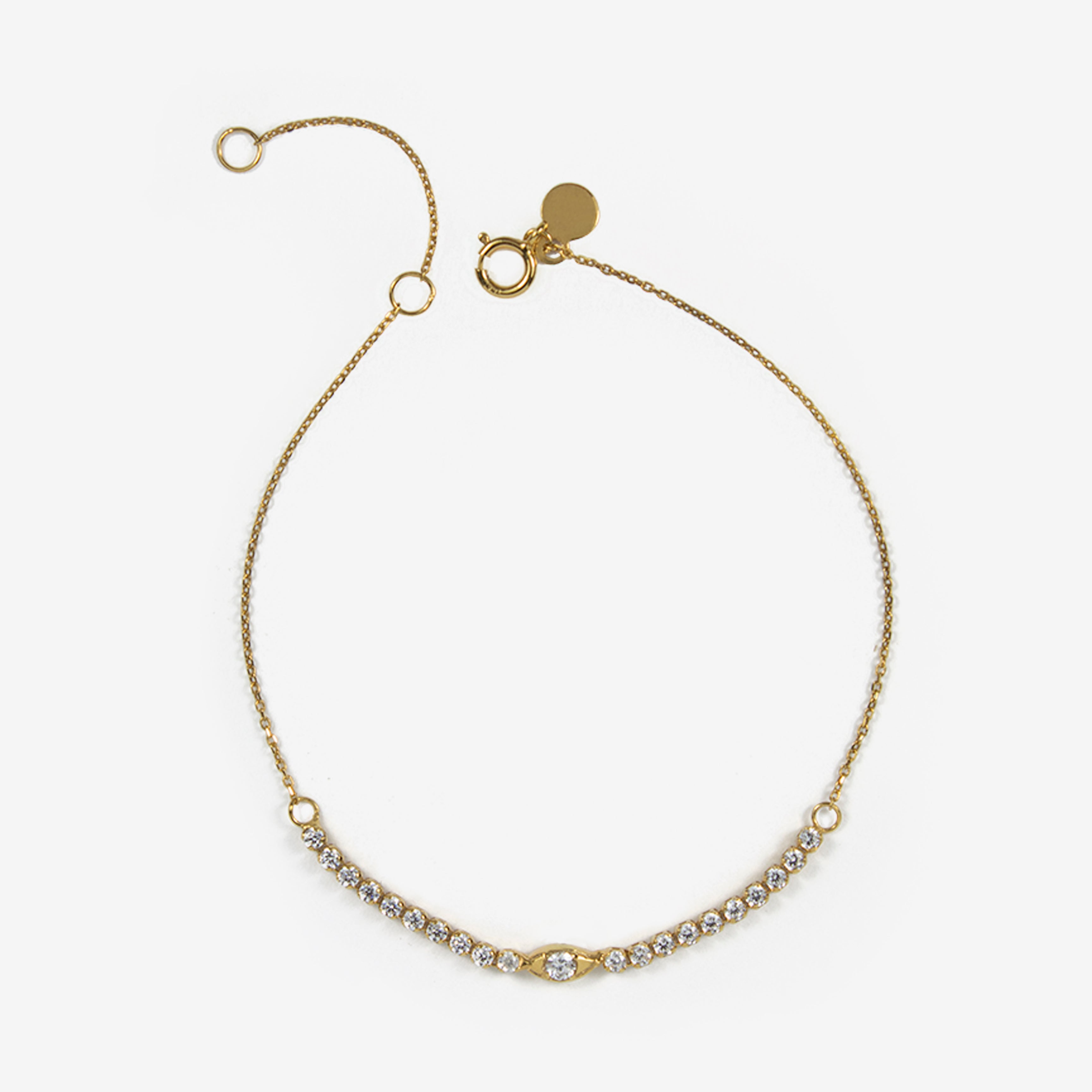 Gold Evil Eye Zart Bracelet - by Claurete Jewelry at Claurete.com