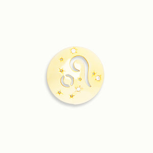 Leo Gold Vermeil Zodiac Pendant - by Claurete Jewelry at Claurete.com