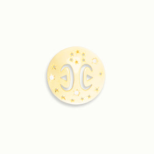 Pisces Gold Vermeil Zodiac Pendant - by Claurete Jewelry at Claurete.com