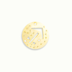 Sagittarius Gold Vermeil Zodiac Pendant - by Claurete Jewelry at Claurete.com