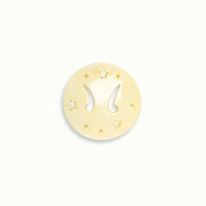Taurus Gold Vermeil Zodiac Pendant - by Claurete Jewelry at Claurete.com