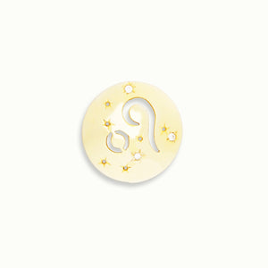 Leo Solid 18K Gold Zodiac Pendant - by Claurete Jewelry at Claurete.com