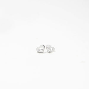 Heart Goujon Silver Earrings - by Claurete Jewelry at Claurete.com